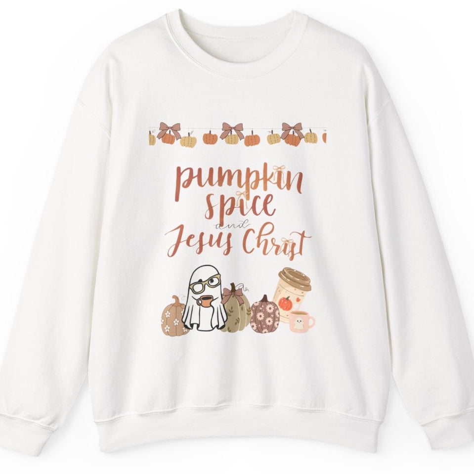 Pumpkin Spice and Jesus Christ Crewneck