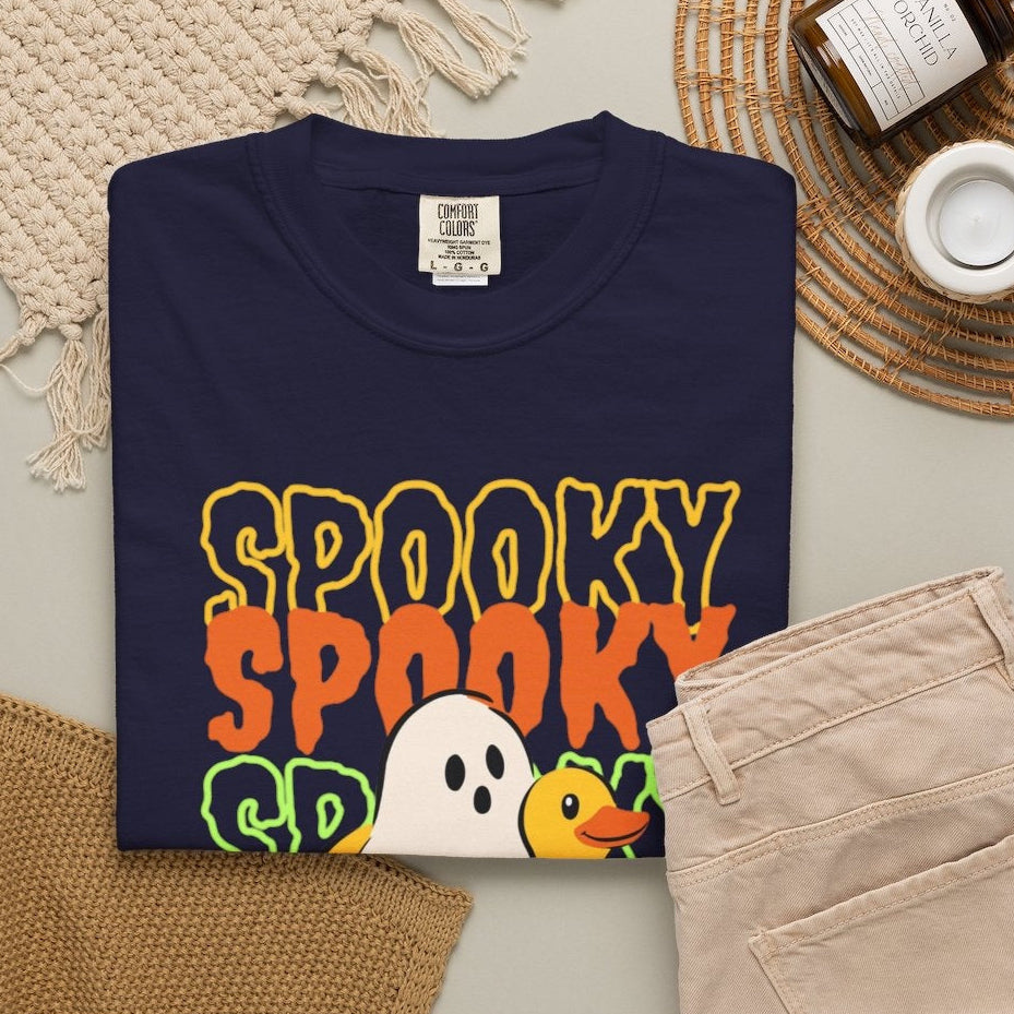 Spooky ghost with duck