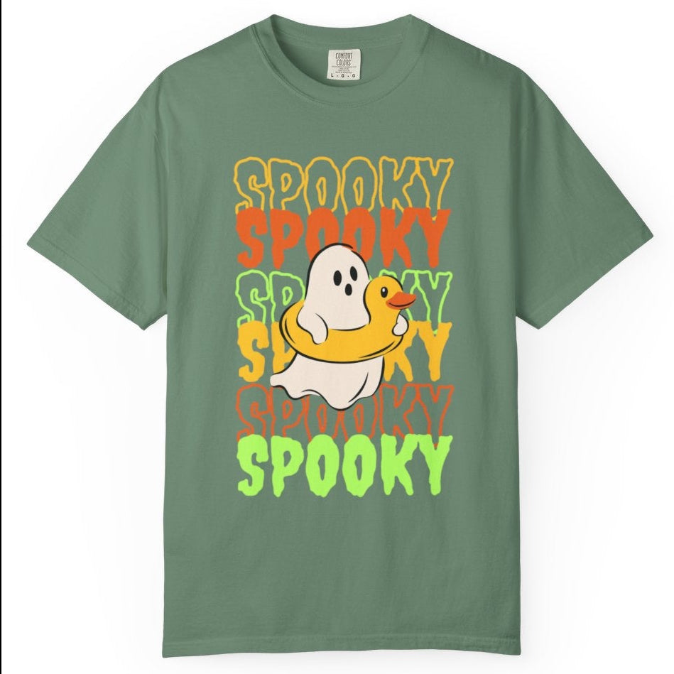 Spooky ghost with duck