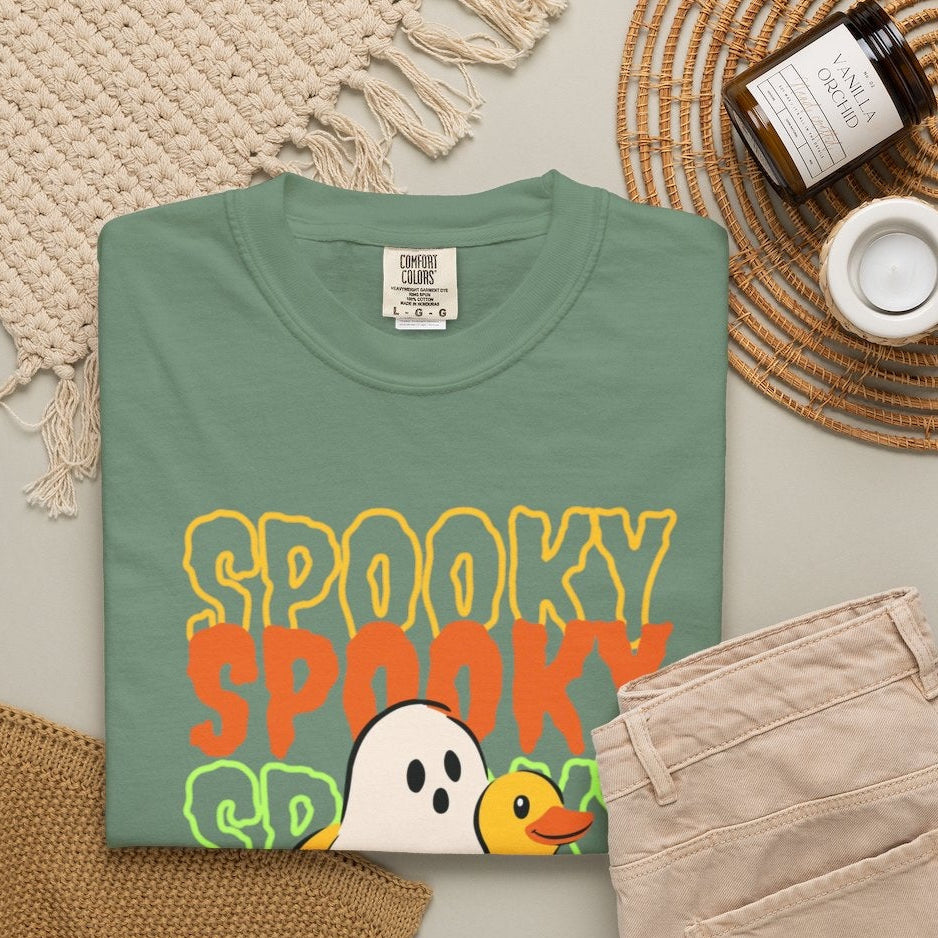 Spooky ghost with duck