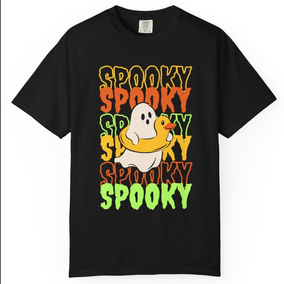Spooky ghost with duck